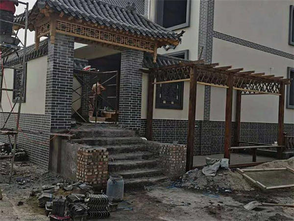 杭州门头制作 廊架 长廊
