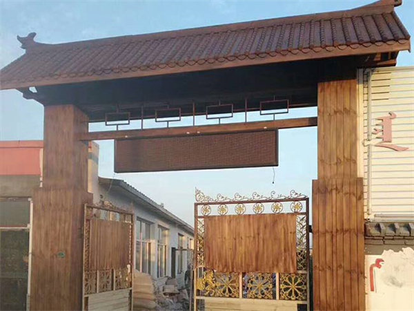 杭州古建门楼 廊架 长廊