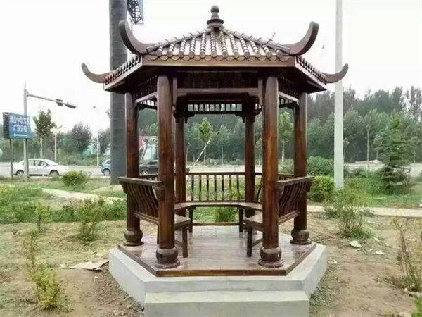 杭州碳化木凉亭批发