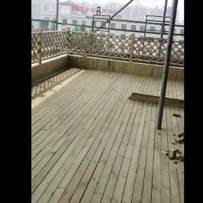 杭州防腐木地板护栏花箱安装视频