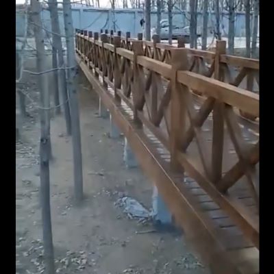 杭州防腐木木桥栈道施工视频